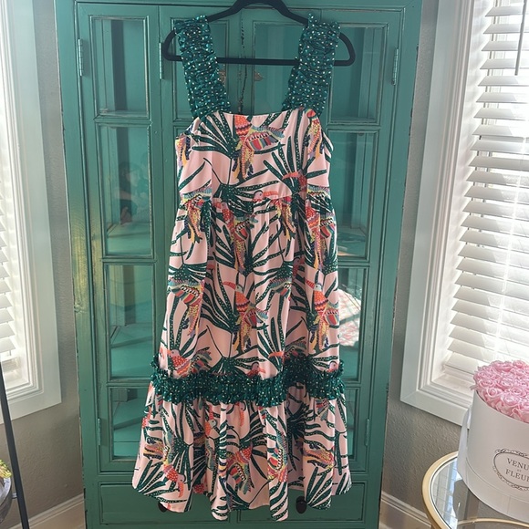 CROSBY Bowie Dress in Parrot Party - RARE - Picture 2 of 6